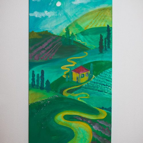Expressionistisches Gemälde "Landleben" - Shop Treffpunkt Goldene Mitte