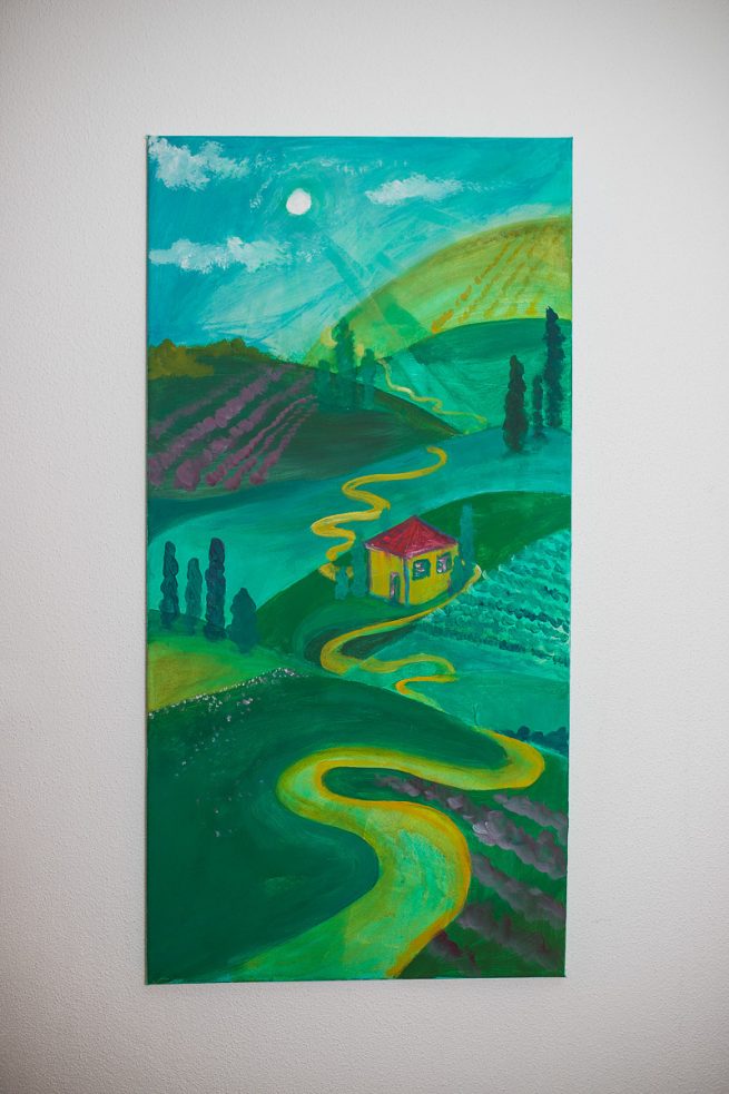 Expressionistisches Gemälde "Landleben" (Vollansicht) - Shop Treffpunkt Goldene Mitte