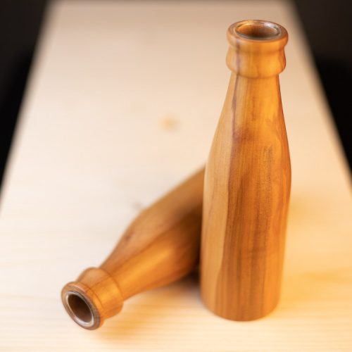 Flaschenvase aus Holz "Rosenkavalier" - Shop Treffpunkt Goldene Mitte