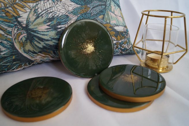 Runde Untersetzer "Kaleidoskop" (Detail) - Shop Treffpunkt Goldene Mitte